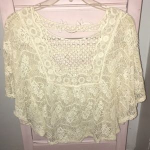 Blu Planet knitted poncho